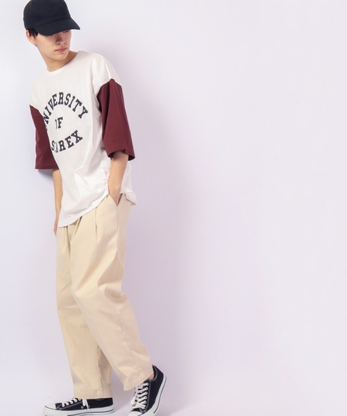 Revo.（レボ）の「Revo. USAコットン×リサイクルコットン ベールボールアンダー プリントTee（Tシャツ/カットソー・メンズ・グリーン/ブルー系その他/ダークパープル/ブラック・2/1）」の22枚目の写真