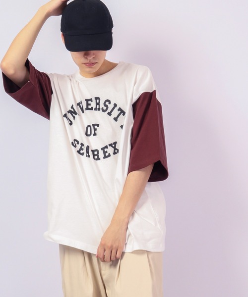 Revo.（レボ）の「Revo. USAコットン×リサイクルコットン ベールボールアンダー プリントTee（Tシャツ/カットソー・メンズ・グリーン/ブルー系その他/ダークパープル/ブラック・2/1）」の17枚目の写真