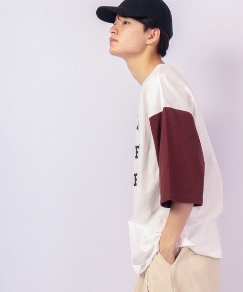 Revo.（レボ）の「Revo. USAコットン×リサイクルコットン ベールボールアンダー プリントTee（Tシャツ/カットソー・メンズ・グリーン/ブルー系その他/ダークパープル/ブラック・2/1）」の19枚目の写真