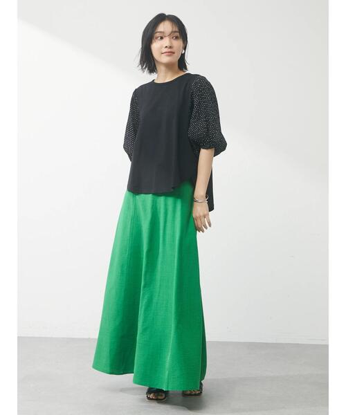 RAY CASSIN FAVORI（レイカズンフェバリ）の「・RAY CASSIN ドットスリーブプルオーバー（Tシャツ/カットソー・レディース・オフホワイト/ブラック/ベージュ・FREE）」の15枚目の写真