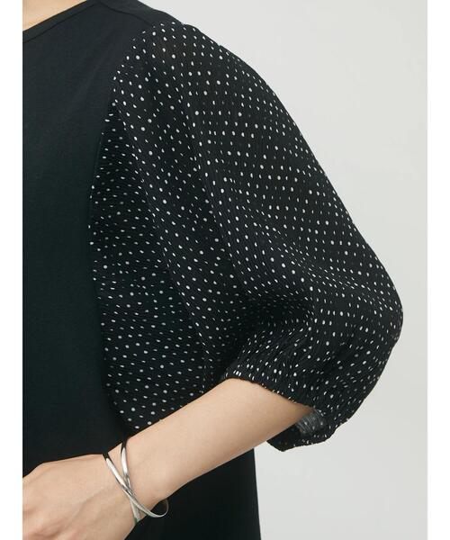 RAY CASSIN FAVORI（レイカズンフェバリ）の「・RAY CASSIN ドットスリーブプルオーバー（Tシャツ/カットソー・レディース・オフホワイト/ブラック/ベージュ・FREE）」の21枚目の写真
