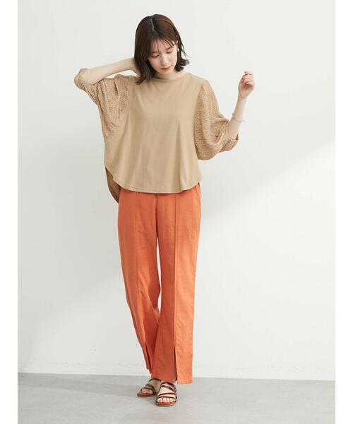 RAY CASSIN FAVORI（レイカズンフェバリ）の「・RAY CASSIN ドットスリーブプルオーバー（Tシャツ/カットソー・レディース・オフホワイト/ブラック/ベージュ・FREE）」の16枚目の写真