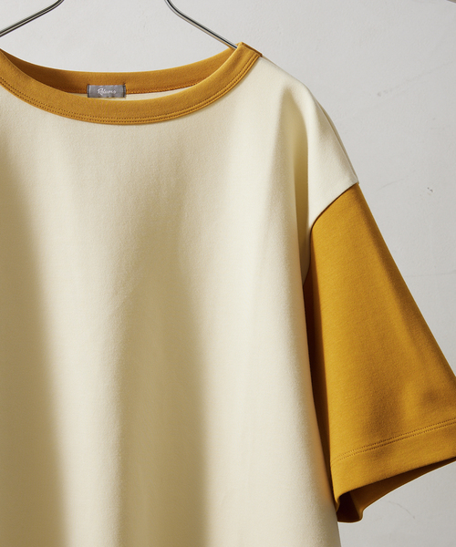 JOURNAL STANDARD relume(ジャーナルスタンダード レリューム)の「PLATING SMOOTH オーバーサイズリンガー半袖Tシャツ(Tシャツ/カットソー・メンズ・ホワイト/ライトグリーン/ラベンダー/ホワイト系その他/ブルー系その他・LARGE/MEDIUM)」の3枚目の写真