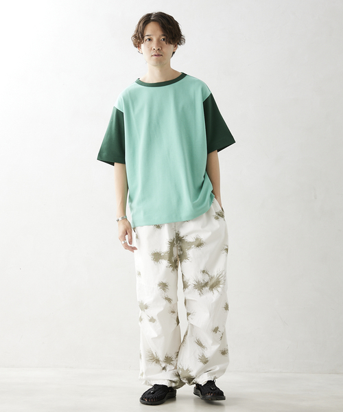 JOURNAL STANDARD relume(ジャーナルスタンダード レリューム)の「PLATING SMOOTH オーバーサイズリンガー半袖Tシャツ(Tシャツ/カットソー・メンズ・ホワイト/ライトグリーン/ラベンダー/ホワイト系その他/ブルー系その他・LARGE/MEDIUM)」の4枚目の写真