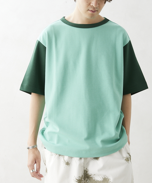 JOURNAL STANDARD relume(ジャーナルスタンダード レリューム)の「PLATING SMOOTH オーバーサイズリンガー半袖Tシャツ(Tシャツ/カットソー・メンズ・ホワイト/ライトグリーン/ラベンダー/ホワイト系その他/ブルー系その他・LARGE/MEDIUM)」の20枚目の写真