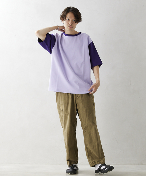 JOURNAL STANDARD relume(ジャーナルスタンダード レリューム)の「PLATING SMOOTH オーバーサイズリンガー半袖Tシャツ(Tシャツ/カットソー・メンズ・ホワイト/ライトグリーン/ラベンダー/ホワイト系その他/ブルー系その他・LARGE/MEDIUM)」の16枚目の写真