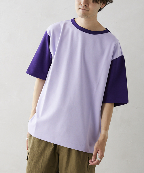 JOURNAL STANDARD relume(ジャーナルスタンダード レリューム)の「PLATING SMOOTH オーバーサイズリンガー半袖Tシャツ(Tシャツ/カットソー・メンズ・ホワイト/ライトグリーン/ラベンダー/ホワイト系その他/ブルー系その他・LARGE/MEDIUM)」の21枚目の写真