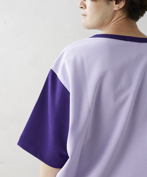 JOURNAL STANDARD relume(ジャーナルスタンダード レリューム)の「PLATING SMOOTH オーバーサイズリンガー半袖Tシャツ(Tシャツ/カットソー・メンズ・ホワイト/ライトグリーン/ラベンダー/ホワイト系その他/ブルー系その他・LARGE/MEDIUM)」の12枚目の写真