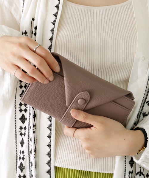 VitaFelice（ヴィータフェリーチェ）の「スキミング防止レター型長財布（財布・レディース・ブラック/スモークピンク/ゴールド/グリーン/シルバー系・FREE）」の4枚目の写真