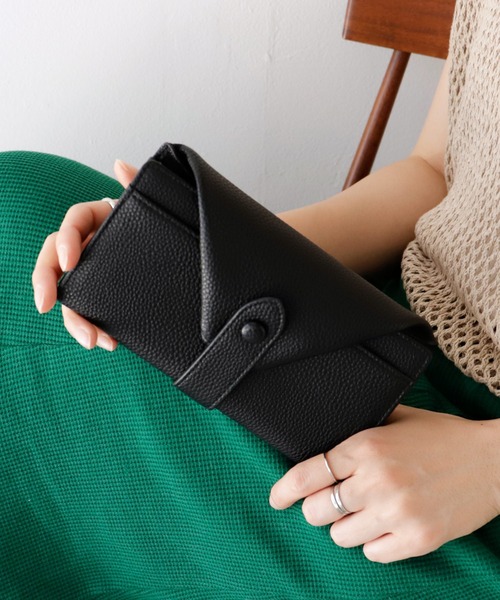 VitaFelice（ヴィータフェリーチェ）の「スキミング防止レター型長財布（財布・レディース・ブラック/スモークピンク/ゴールド/グリーン/シルバー系・FREE）」の2枚目の写真