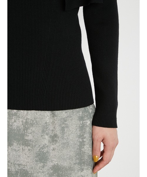 LILY BROWN（リリーブラウン）の「フリルニットトップス（ニット