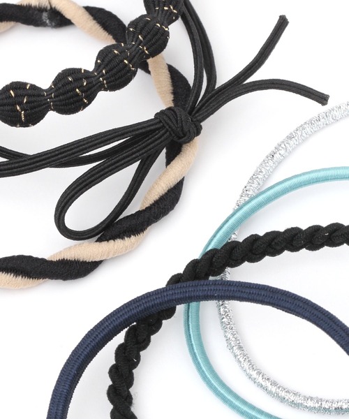 LEPSIM（レプシィム）の「7セットヘアゴム　353625（ヘアゴム・レディース・ベージュ/グリーン/ブラウン/ブラック・ONE SIZE）」の5枚目の写真