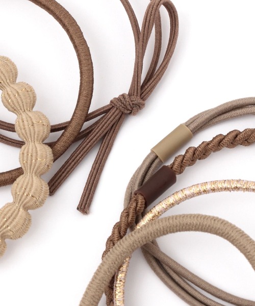 LEPSIM（レプシィム）の「7セットヘアゴム　353625（ヘアゴム・レディース・ベージュ/グリーン/ブラウン/ブラック・ONE SIZE）」の6枚目の写真