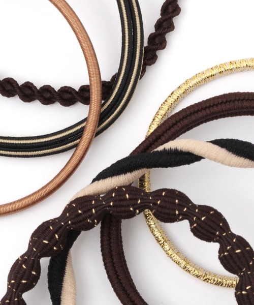 LEPSIM（レプシィム）の「7セットヘアゴム　353625（ヘアゴム・レディース・ベージュ/グリーン/ブラウン/ブラック・ONE SIZE）」の9枚目の写真