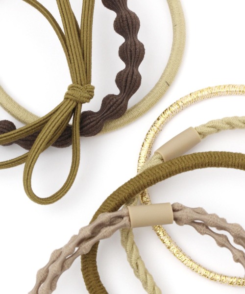 LEPSIM（レプシィム）の「7セットヘアゴム　353625（ヘアゴム・レディース・ベージュ/グリーン/ブラウン/ブラック・ONE SIZE）」の10枚目の写真