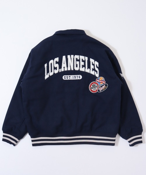 VISION STREET WEAR（ヴィジョンストリートウェア）の「【VISION STREET WEAR】ビッグシルエット メルトンコーチジャケット（スタジャン・レディース・ネイビー/ブラック/グリーン・MEDIUM/LARGE/X-LARGE）」の11枚目の写真