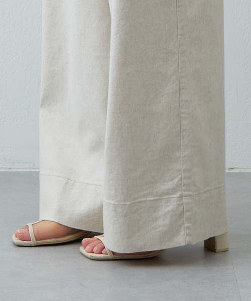 PUAL CE CIN（ピュアルセシン）の「麻テンセルストレッチサロペット（サロペット/オーバーオール・レディース・ブラック/マスタード/ナチュラル・FREE）」の15枚目の写真