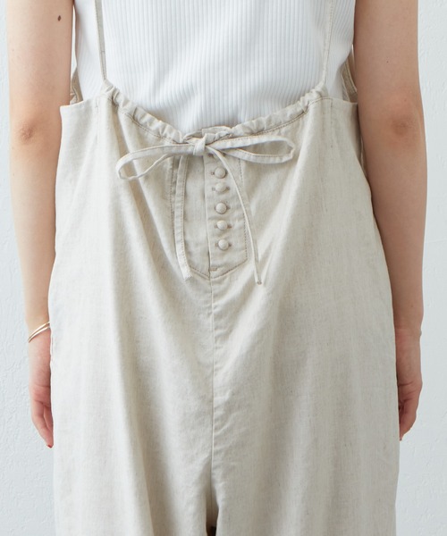 PUAL CE CIN（ピュアルセシン）の「麻テンセルストレッチサロペット（サロペット/オーバーオール・レディース・ブラック/マスタード/ナチュラル・FREE）」の22枚目の写真