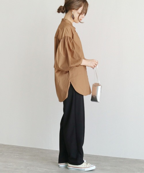 reca(レカ)の「ボリュームスリーブブラウス(シャツ/ブラウス・レディース・ホワイト/ブラック/オレンジ系その他/グレイッシュベージュ/ライトグレー/スカイブルー・M)」の14枚目の写真