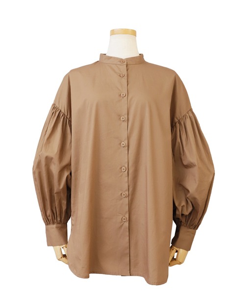 reca(レカ)の「ボリュームスリーブブラウス(シャツ/ブラウス・レディース・ホワイト/ブラック/オレンジ系その他/グレイッシュベージュ/ライトグレー/スカイブルー・M)」の17枚目の写真