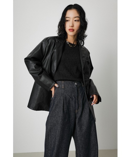 AZUL by moussy（アズールバイマウジー）の「FAUX LEATHER TAILORED 
