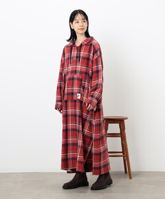セール】2WAY HANDWRITING CHECK KNIT DRESS（ワンピース）｜Ameri
