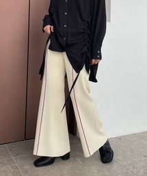 PAGEBOY | カラーラインニットフレアパンツ(その他パンツ)