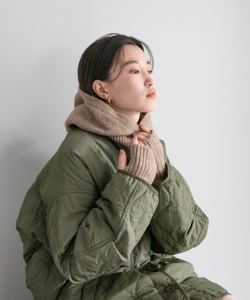 LOWRYS FARM(ローリーズファーム)の「バラクラバ 122776(ネックウォーマー/スヌード・レディース・ブラウン/グレー/オレンジ/ブラック×ホワイト/ブルー/アイボリー/グリーン・FREE)」の10枚目の写真