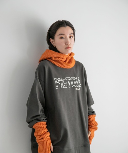 LOWRYS FARM(ローリーズファーム)の「バラクラバ 122776(ネックウォーマー/スヌード・レディース・ブラウン/グレー/オレンジ/ブラック×ホワイト/ブルー/アイボリー/グリーン・FREE)」の12枚目の写真