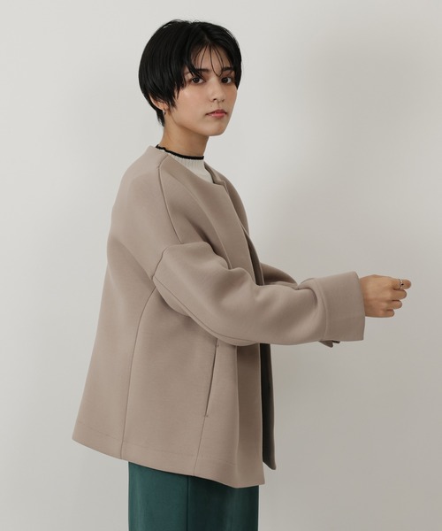 LOUISE ODIER(ルイーズオディール)の「ダンボールノーカラージャケット(ノーカラージャケット・レディース・グレー/ブラック/グレイッシュベージュ/モカ・LARGE/MEDIUM)」の19枚目の写真