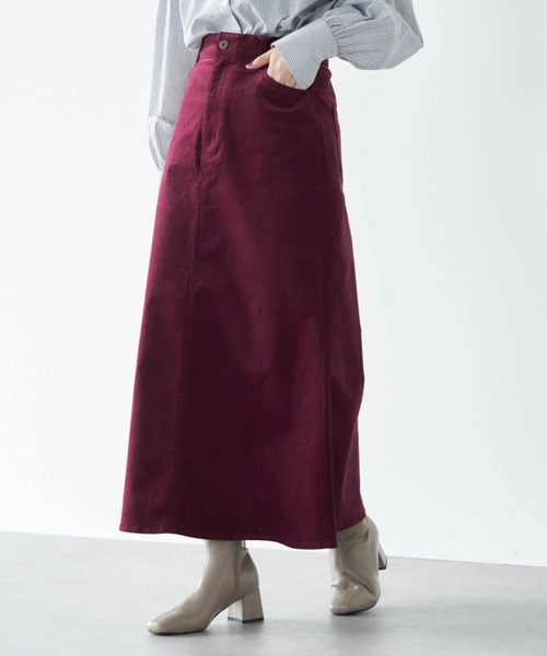 earth music&ecology(アースミュージックアンドエコロジー)の「コーデュロイスカート(スカート・レディース・ベージュ/ネイビー/ボルドー・S/M)」の3枚目の写真