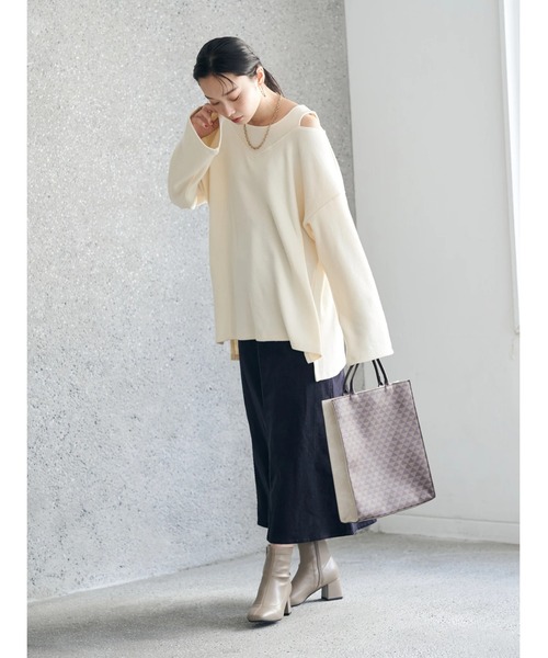 earth music&ecology(アースミュージックアンドエコロジー)の「コーデュロイスカート(スカート・レディース・ベージュ/ネイビー/ボルドー・S/M)」の13枚目の写真