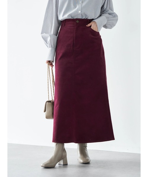earth music&ecology(アースミュージックアンドエコロジー)の「コーデュロイスカート(スカート・レディース・ベージュ/ネイビー/ボルドー・S/M)」の14枚目の写真