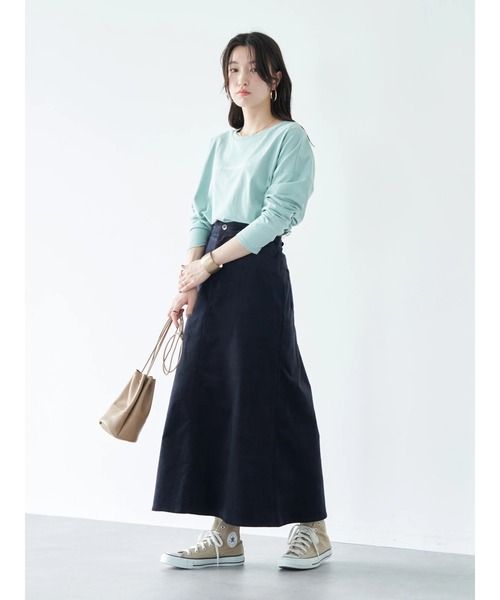 earth music&ecology(アースミュージックアンドエコロジー)の「コーデュロイスカート(スカート・レディース・ベージュ/ネイビー/ボルドー・S/M)」の19枚目の写真