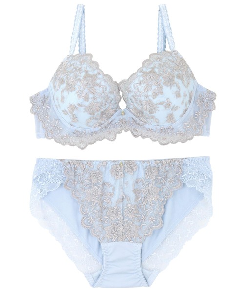 fran de lingerie(フランデランジェリー)の「Classical Floral クラシカルフローラル ブラ&ショーツセット B65-G80カップ(ブラ&ショーツ・レディース・ブラウン/シルバーグレー/アイボリー/チャコールグレー/オフホワイト/セージグリーン/ベージュ/ダークグレー/グリーン/サックスブルー/ブルー/ライトピンク・B65/B70/B75/C65/C70/C75/D65/D70/D75/D80/E65/E70/E75/E80/F65/F70/F75/F80/G65/G70/G75/G80)」の20枚目の写真