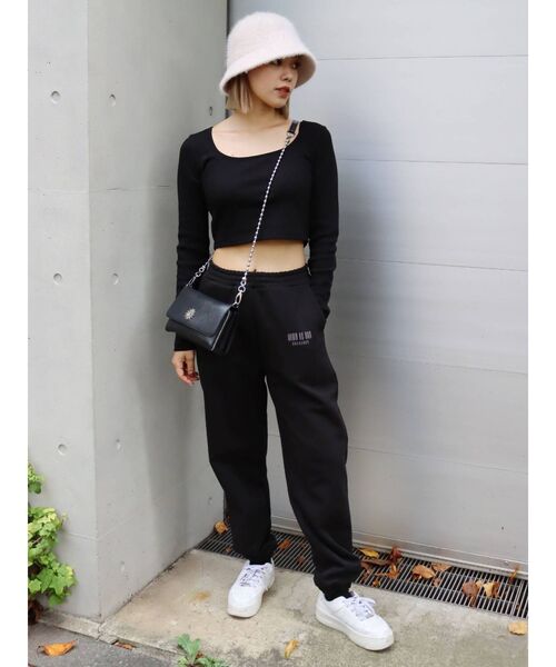 EVRIS（エヴリス）の「スクエアネッククロップドトップス（Tシャツ/カットソー・レディース・グレー/ホワイト/ブラック・FREE）」の22枚目の写真