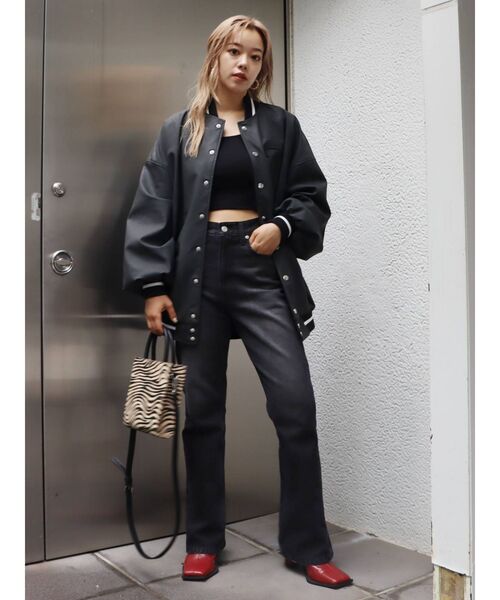 EVRIS（エヴリス）の「スクエアネッククロップドトップス（Tシャツ/カットソー・レディース・グレー/ホワイト/ブラック・FREE）」の19枚目の写真