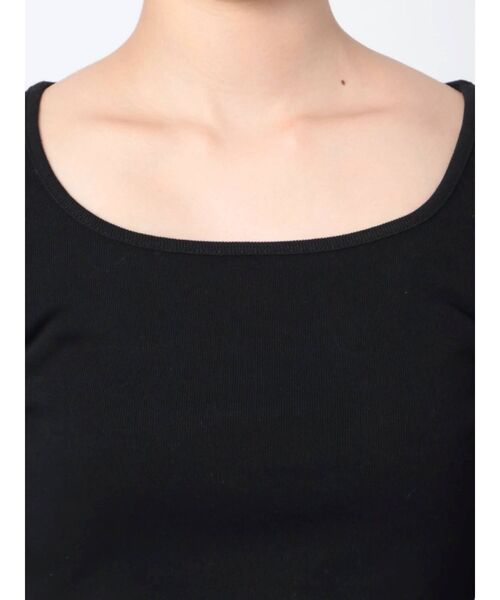 EVRIS（エヴリス）の「スクエアネッククロップドトップス（Tシャツ/カットソー・レディース・グレー/ホワイト/ブラック・FREE）」の9枚目の写真