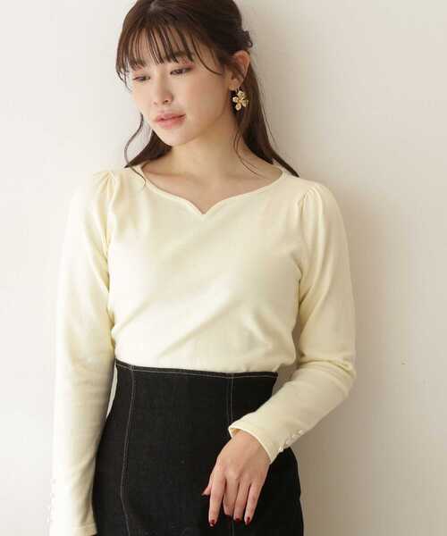 PROPORTION BODY DRESSING(プロポーションボディドレッシング)の「ハートカットアンジェリーナニット / 1213170101(ニット/セーター・レディース・イエロー/グレー/パープル・MEDIUM/SMALL)」の15枚目の写真