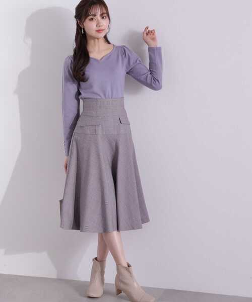 PROPORTION BODY DRESSING(プロポーションボディドレッシング)の「ハートカットアンジェリーナニット / 1213170101(ニット/セーター・レディース・イエロー/グレー/パープル・MEDIUM/SMALL)」の20枚目の写真