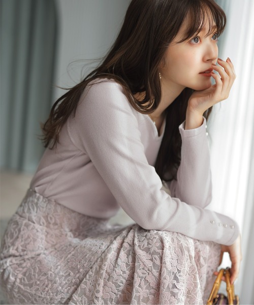 PROPORTION BODY DRESSING(プロポーションボディドレッシング)の「ハートカットアンジェリーナニット / 1213170101(ニット/セーター・レディース・イエロー/グレー/パープル・MEDIUM/SMALL)」の2枚目の写真