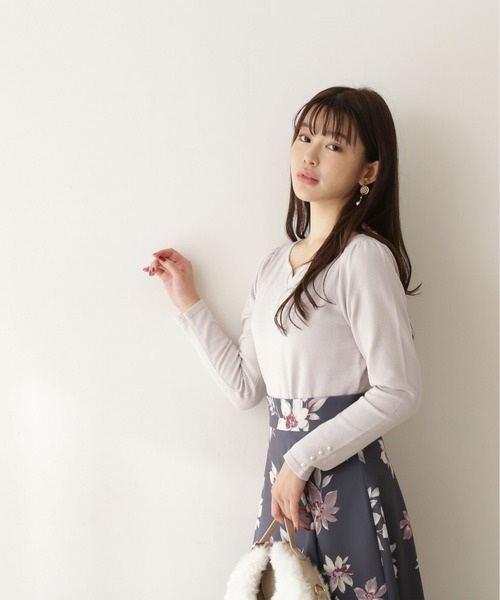 PROPORTION BODY DRESSING(プロポーションボディドレッシング)の「ハートカットアンジェリーナニット / 1213170101(ニット/セーター・レディース・イエロー/グレー/パープル・MEDIUM/SMALL)」の8枚目の写真