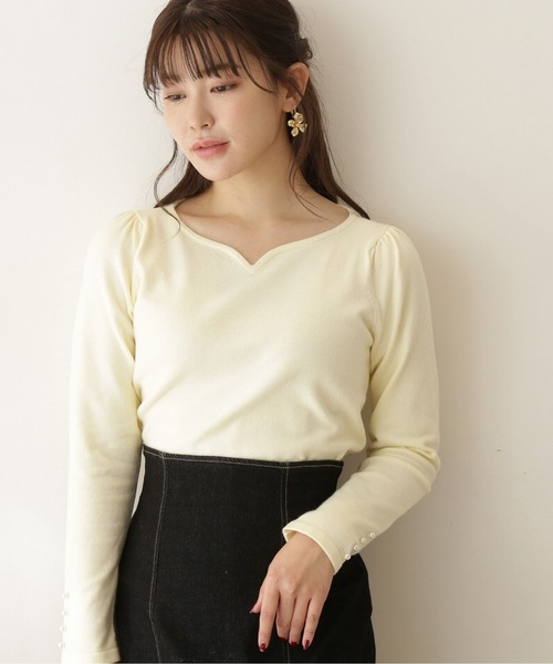 PROPORTION BODY DRESSING(プロポーションボディドレッシング)の「ハートカットアンジェリーナニット / 1213170101(ニット/セーター・レディース・イエロー/グレー/パープル・MEDIUM/SMALL)」の4枚目の写真