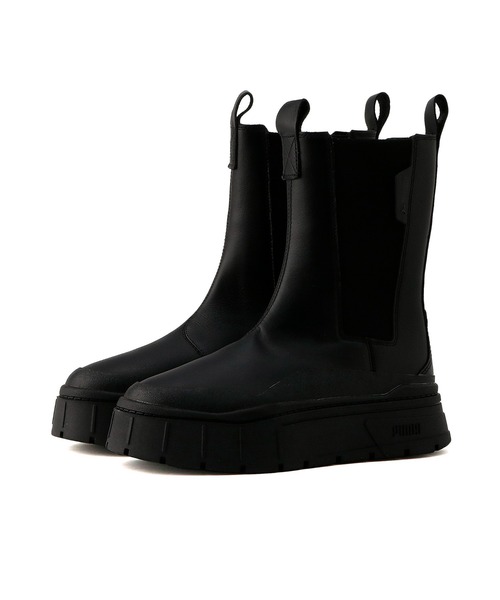 PUMA（プーマ）の「PUMA プーマ ウィメンズ メイズ スタック チェルシー ブーツ（ブーツ・レディース・ブラック/ブラック系その他/サンドベージュ/グレー系その他・23.5cm/24.5cm/25.5cm/23.0cm/26.0cm/22.0cm/24.0cm/22.5cm/25.0cm）」の7枚目の写真