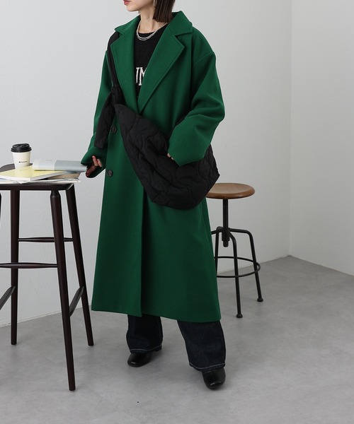 COLONY 2139（コロニートゥーワンスリーナイン）の「ダブルチェスターカラーコート（チェスターコート・レディース・パープル/オレンジ/グリーン・FREE）」の6枚目の写真