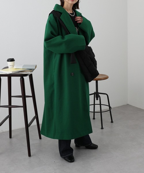 COLONY 2139（コロニートゥーワンスリーナイン）の「ダブルチェスターカラーコート（チェスターコート・レディース・パープル/オレンジ/グリーン・FREE）」の8枚目の写真