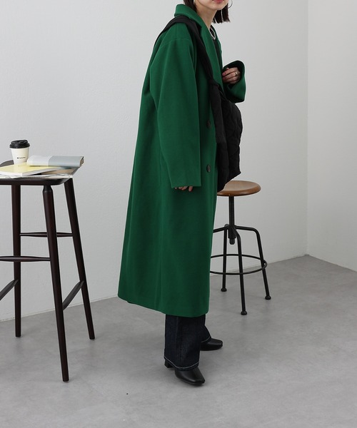 COLONY 2139（コロニートゥーワンスリーナイン）の「ダブルチェスターカラーコート（チェスターコート・レディース・パープル/オレンジ/グリーン・FREE）」の10枚目の写真