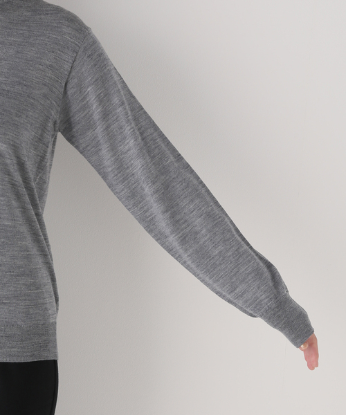 AP STUDIO（エーピーストゥディオ）の「バスターハイネックプルオーバーニット（ニット/セーター・レディース・ベージュ/チャコールグレー・FREE）」の9枚目の写真