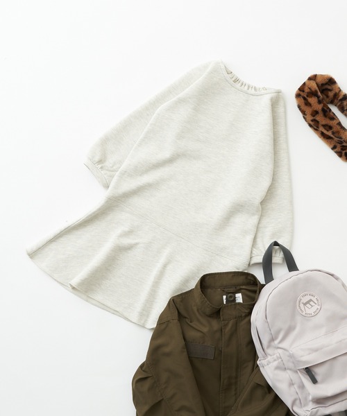 CIAOPANIC TYPY（チャオパニックティピー）の「【KIDS】【裏起毛】CVCスウェットマーメイドロングワンピース（ワンピース・キッズ・チャコールグレー/アイボリー/パープル・S/M/L/XL/XXL）」の18枚目の写真