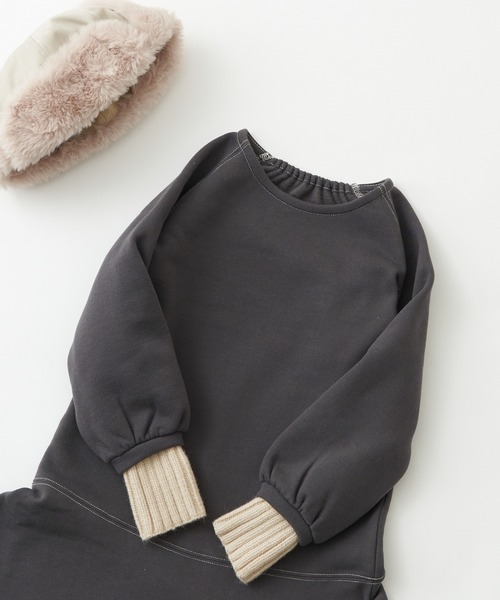 CIAOPANIC TYPY（チャオパニックティピー）の「【KIDS】【裏起毛】CVCスウェットマーメイドロングワンピース（ワンピース・キッズ・チャコールグレー/アイボリー/パープル・S/M/L/XL/XXL）」の17枚目の写真